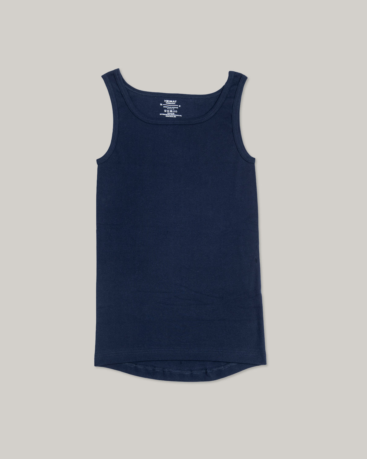 HEIMAT FINE RIB COTTON VEST - INK