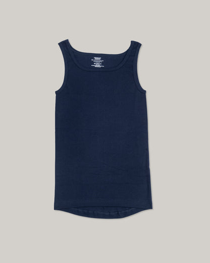 HEIMAT FINE RIB COTTON VEST - INK