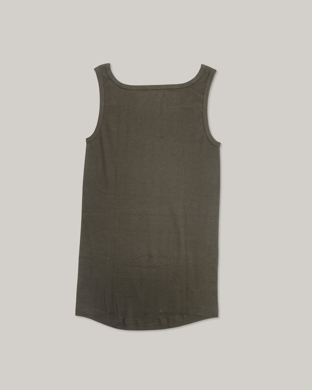 HEIMAT FINE RIB COTTON VEST - MILITARY GREEN