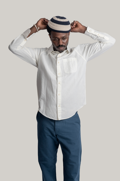 HEIMAT COTTON/ HEMP ARTIST SHIRT GD - WHITE
