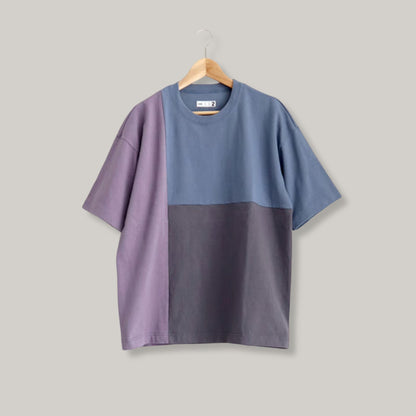 TS(S) COLOUR THREE COLOUR BLOCK T-SHIRT - LAVENDER