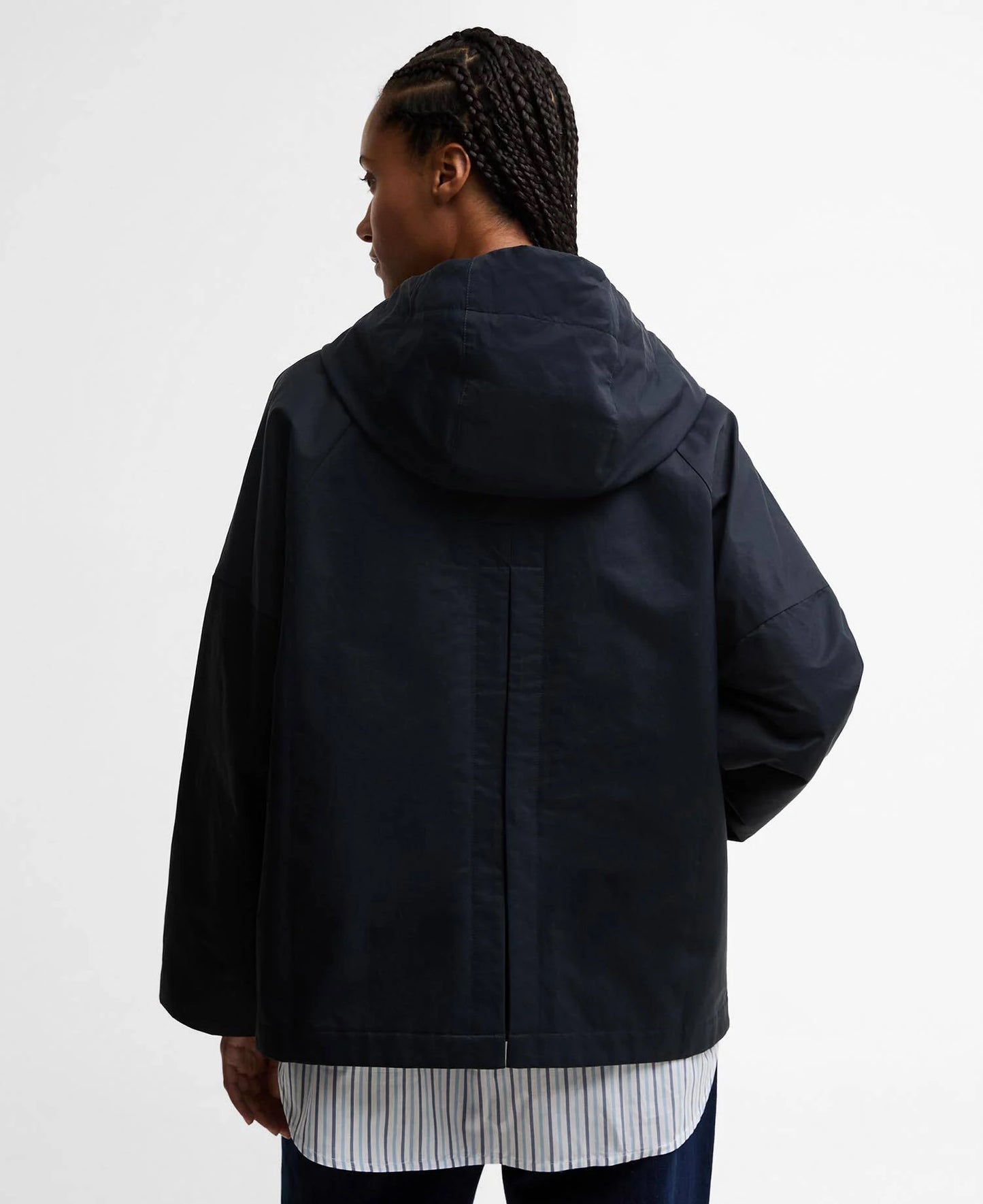 BARBOUR KINGSWOOD SHOWERPROOF JACKET - DARK NAVY/ NAVY GINGHAM