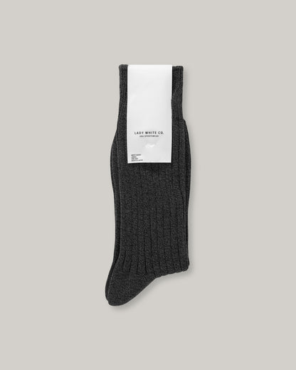LADY WHITE CO.  LW-C SOCK - BLACK MELANGE