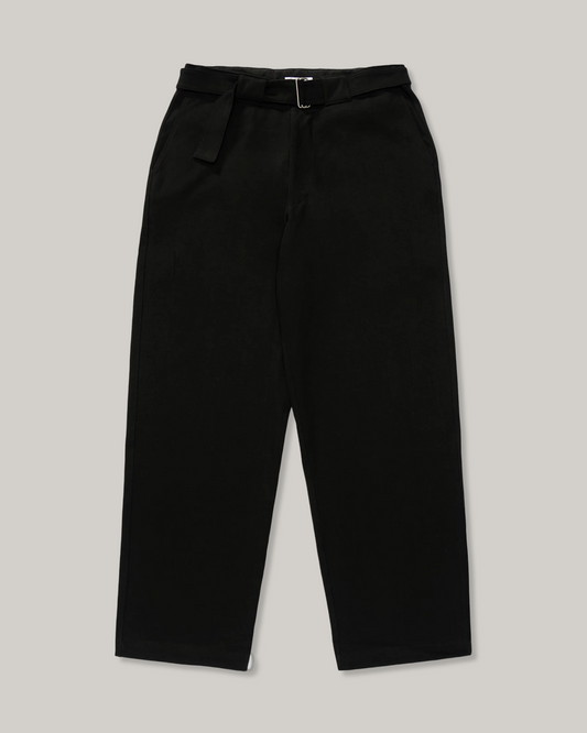 LADY WHITE CO. BELTED JERSEY TROUSER - BLACK
