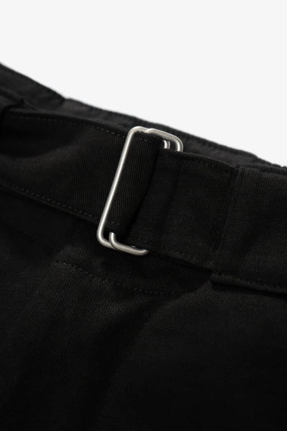 LADY WHITE CO. BELTED JERSEY TROUSER - BLACK