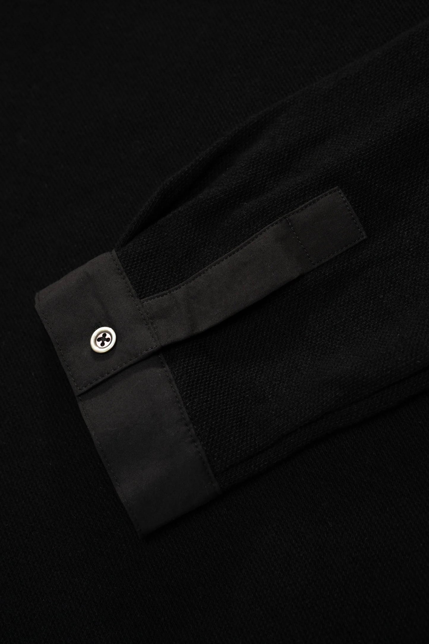 LADY WHITE CO. DOUBLE KNIT POLO - BLACK