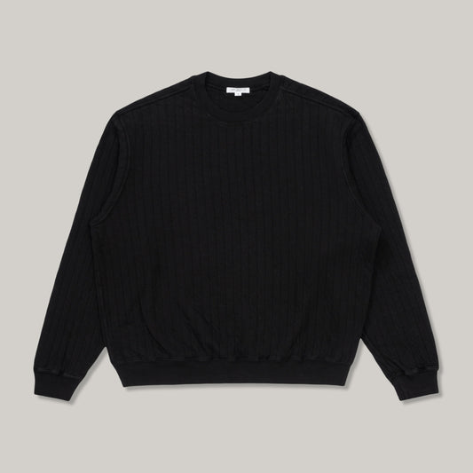 LADY WHITE CO. QUILTED CREWNECK - BLACK