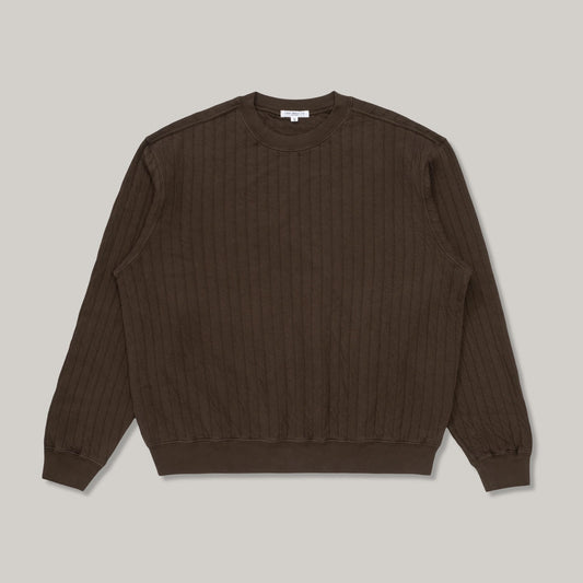 LADY WHITE CO. QUILTED CREWNECK - FIELD BROWN