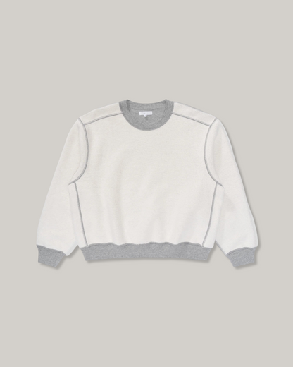 LADY WHITE CO. MINI CREWNECK - REVERSE HEATHER GREY