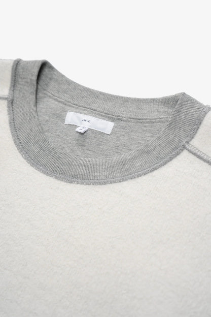 LADY WHITE CO. MINI CREWNECK - REVERSE HEATHER GREY