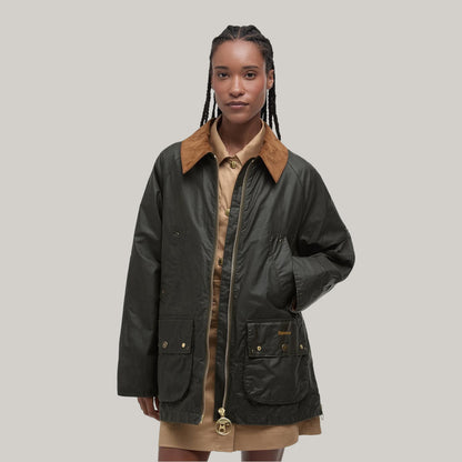 BARBOUR RAELYNN WAXED JACKET - ARCHIVE OLIVE/ ANCIENT TARTAN