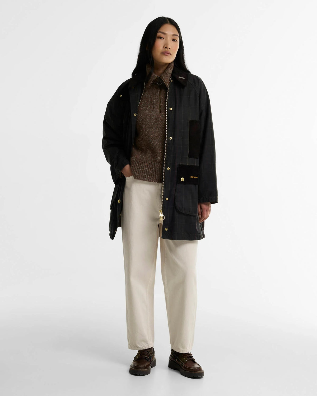 BARBOUR TARTAN REIMAGINED ICONS TARTAN  MODEN BEAUFORT WAX JACKET - CLASSIC TARTAN/ OLIVE