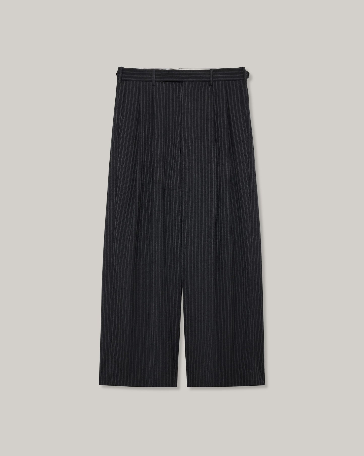 MARKA TWO TUCK BAGGY TROUSERS - GRAY STRIPE