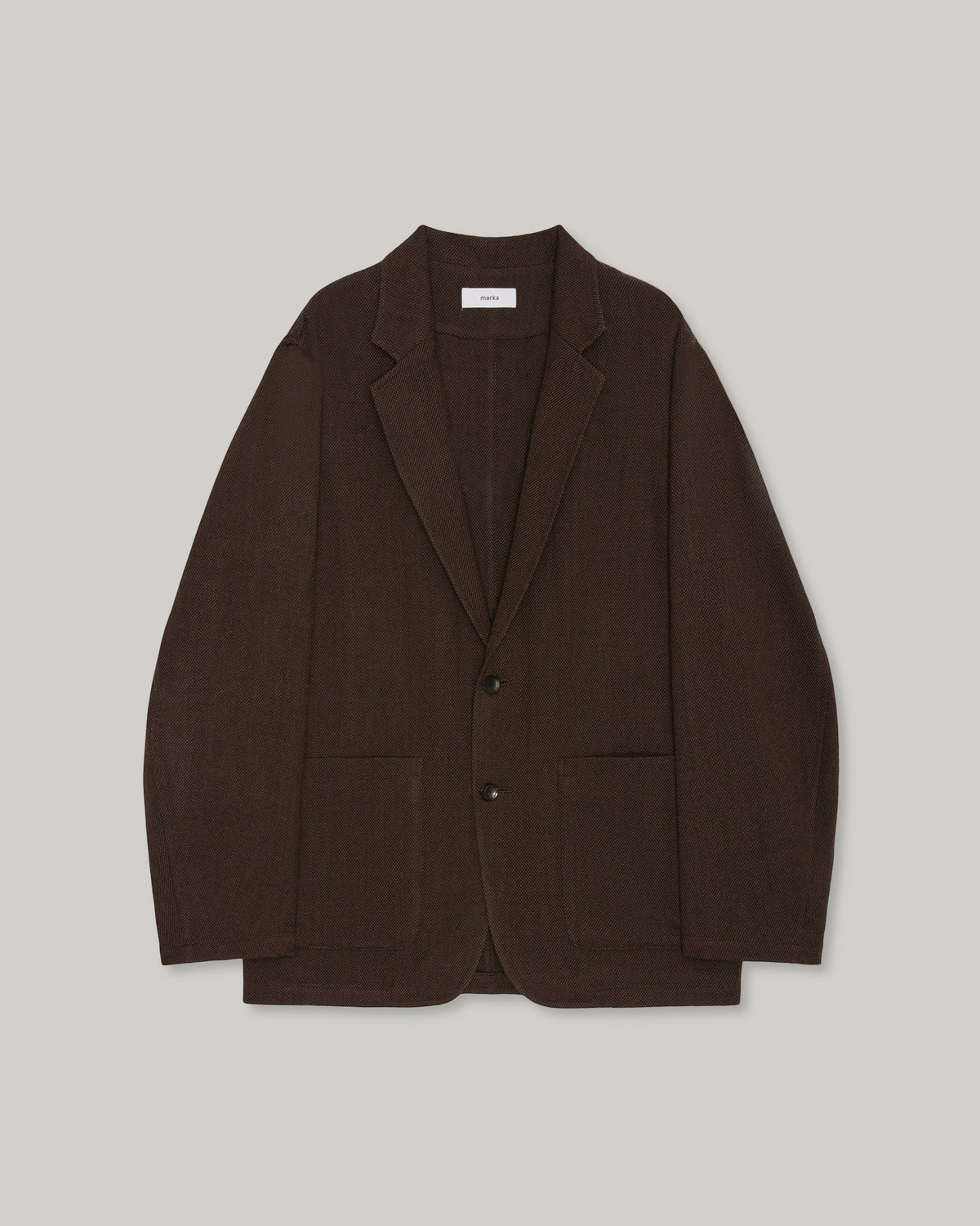 MARKA WOOL SERGE STROLL AROUND JACKET - BROWN BIRD'S EYE