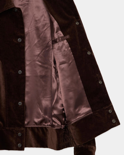MARKA COTTON VELVET COWBOY JACKET - BROWN