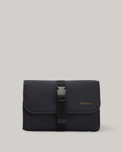 BARBOUR TRANSPORT HANGING WASH BAG - NAVY