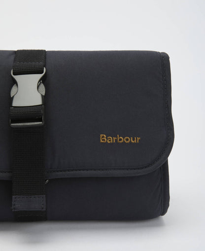 BARBOUR TRANSPORT HANGING WASH BAG - NAVY