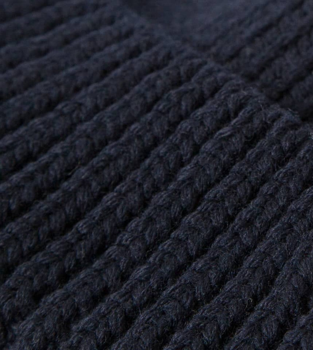 MERZ B. SCHWANEN RIBBED MERINO WOOL BEANIE  - DARK NAVY