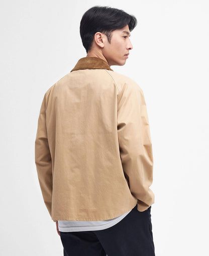 BARBOUR TRANSPORTER OVERSIZED CASUAL JACKET - STONE