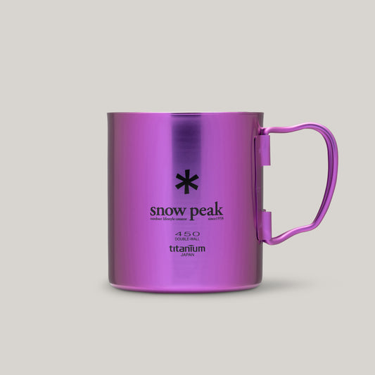 SNOW PEAK TITANIUM DOUBLE WALL 450G CUP - PURPLE