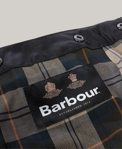 BARBOUR WAXED COTTON PLAIN HOOD - SAGE