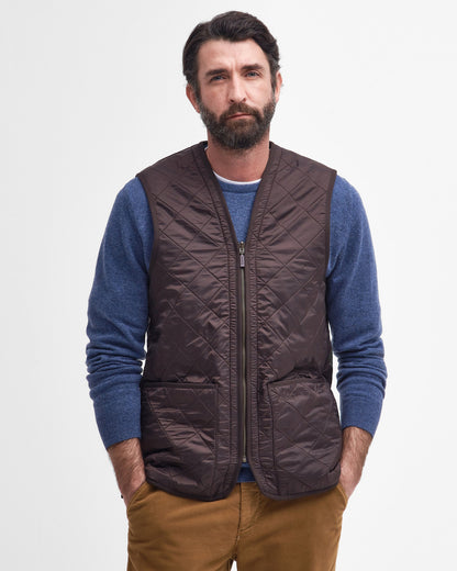 BARBOUR POLARQUILT LINER  - DARK BROWN