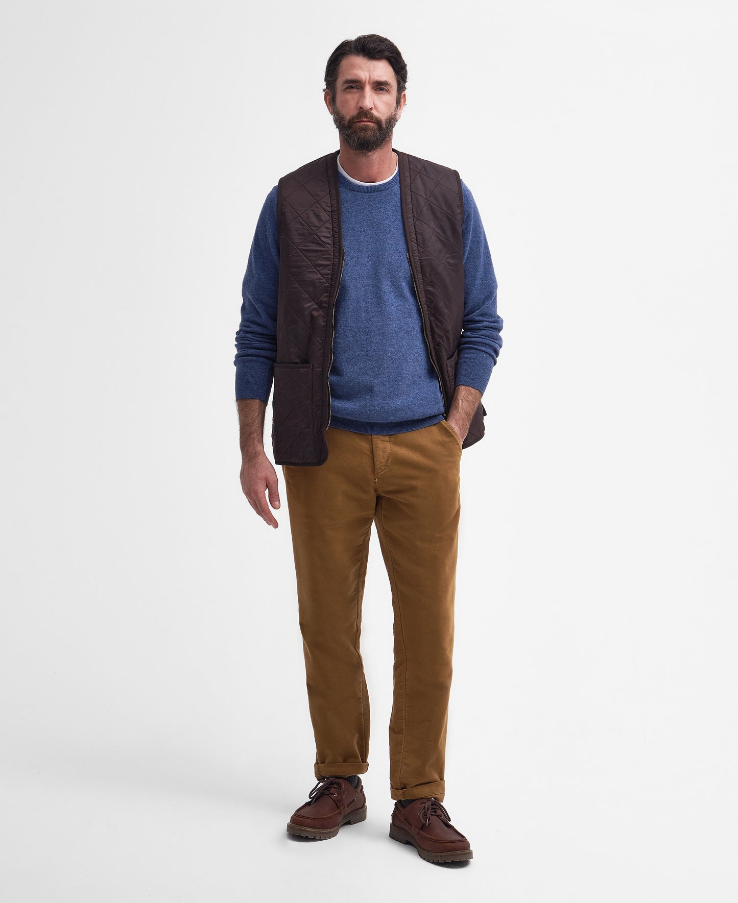 BARBOUR POLARQUILT LINER  - DARK BROWN