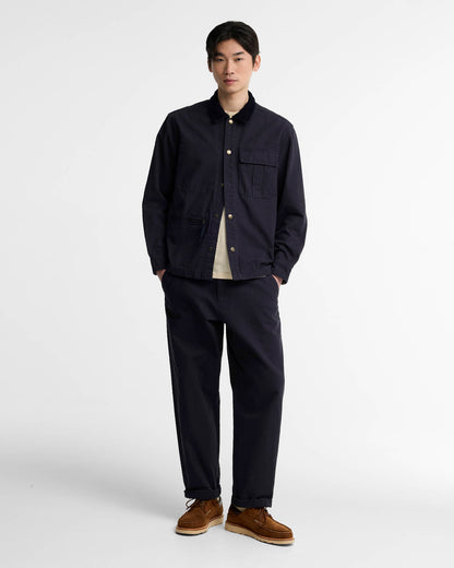 BARBOUR URSULA OVERSIZED CANVAS TROUSERS - DARK NAVY