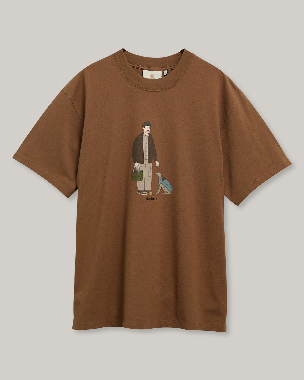 BARBOUR FORDYCE RELAXED GRAPHIC T-SHIRT - SEPIA