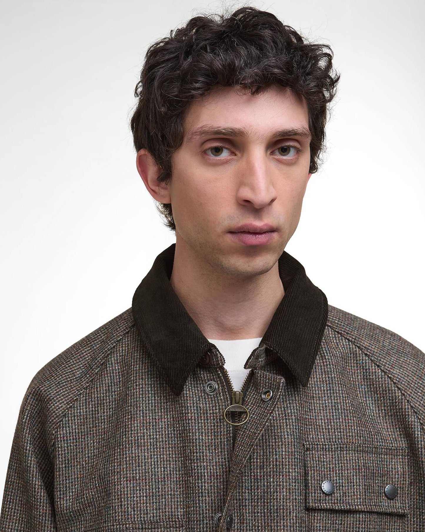 BARBOUR EDITOR WOOL JACKET - OLIVE CHECK