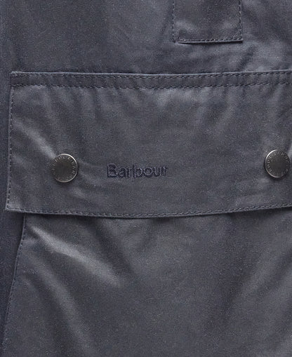 BARBOUR BORDER WAX JACKET - NAVY