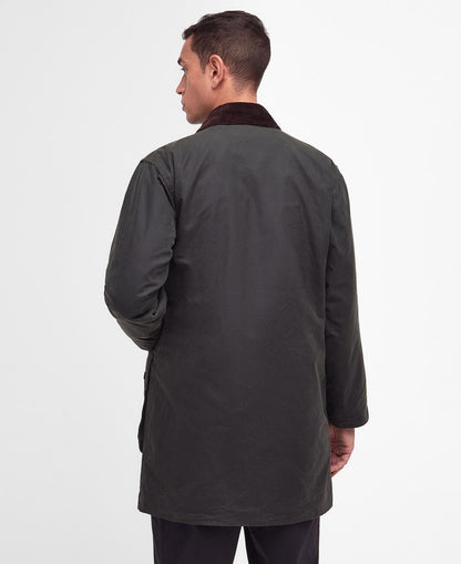BARBOUR BORDER WAX JACKET - SAGE