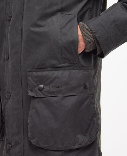 BARBOUR BORDER WAX JACKET - SAGE