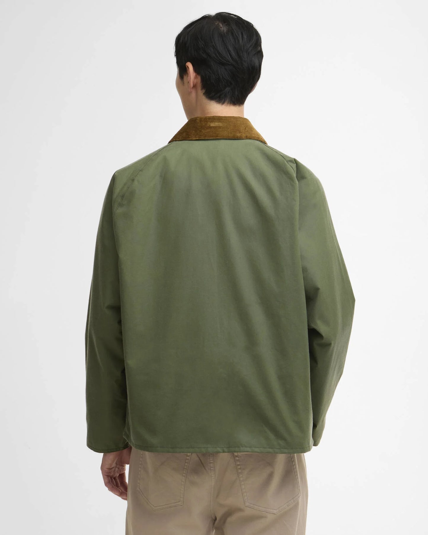 BARBOUR OS TRANSPORT WAXED JACKET - LIGHT MOSS