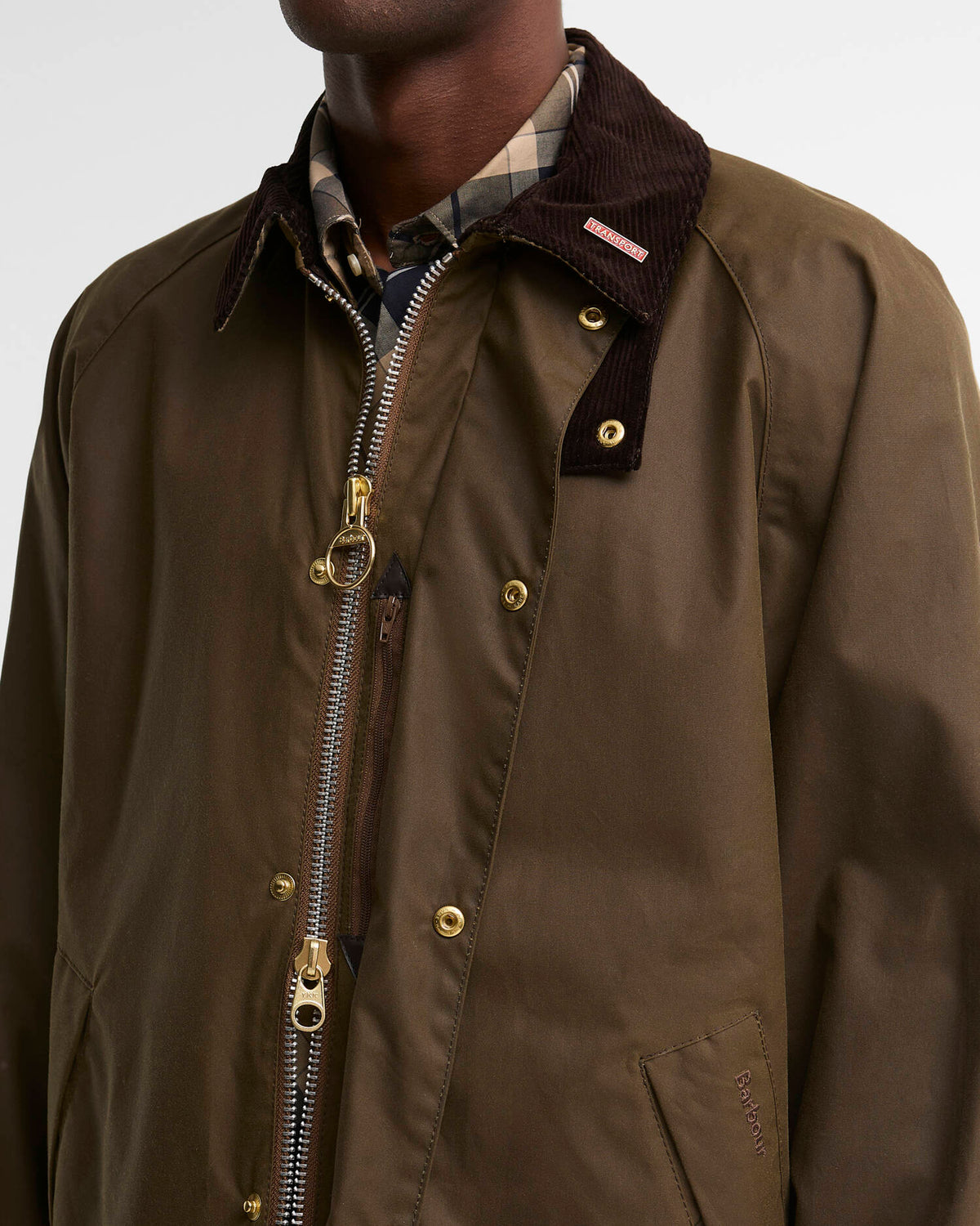 BARBOUR ICONS TRANSPORT WAXED JACKET - BROWN