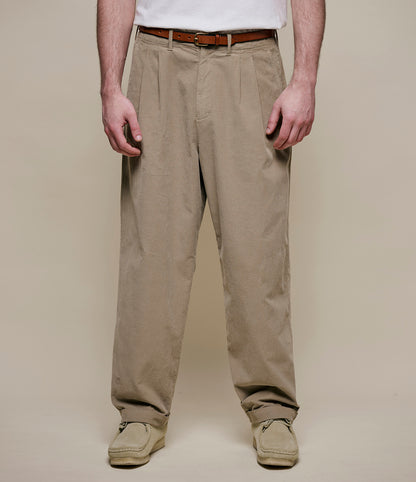 MERZ B. SCHWANEN UNISEX COTTON CORDUROY PANTS - DUSTED KHAKI