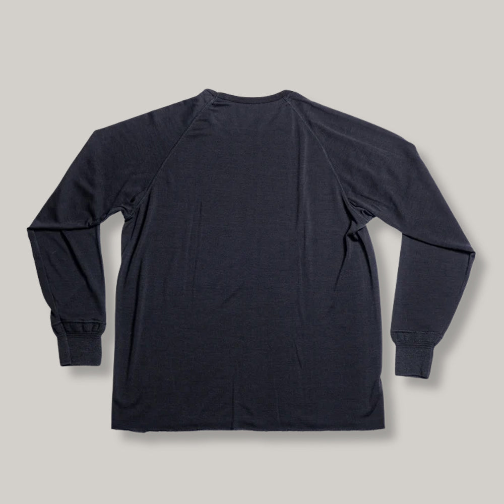 HEIMAT MERINO RAGLAN LONG SLEEVE TEE - SCHWARZ