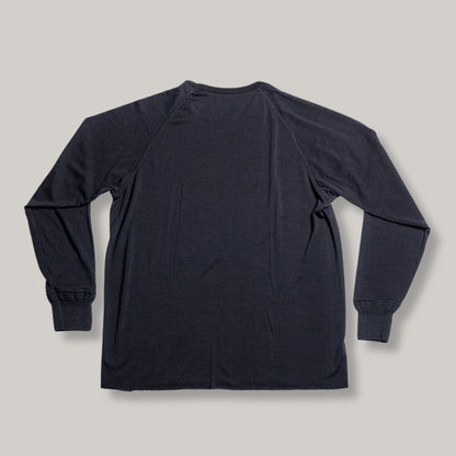 HEIMAT MERINO RAGLAN LONG SLEEVE TEE - SCHWARZ