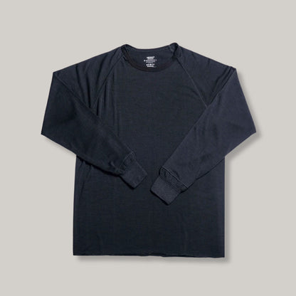 HEIMAT MERINO RAGLAN LONG SLEEVE TEE - SCHWARZ