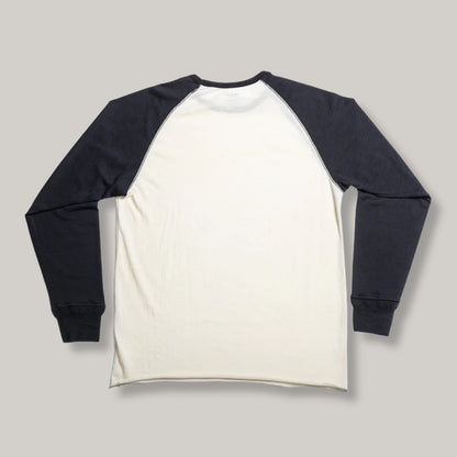 HEIMAT MERINO RAGLAN LONG SLEEVE - SCHWARZ/ SEASHELL
