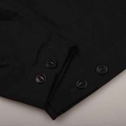 MERZ B. SCHWANEN JKT07 UNISEX ZIP JACKET - DEEP BLACK