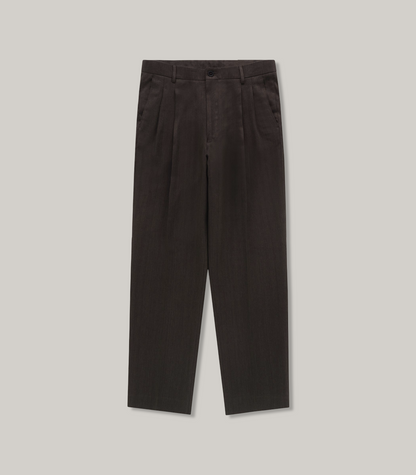 KNICKERBOCKER MILES COTTON & LINEN SUIT TROUSER