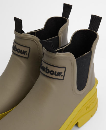 BARBOUR NIMBUS WELLINGTON BOOTS - DUSKY GREEN/ LIMEADE