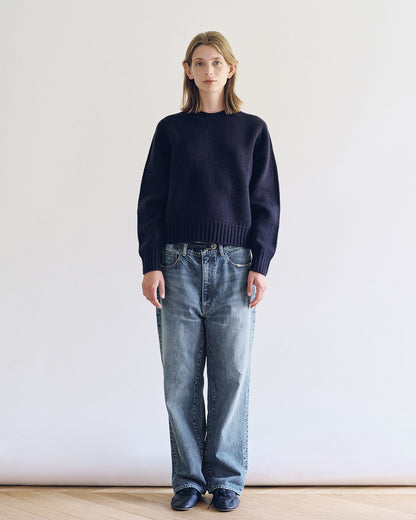 NOTHING WRITTEN BUNNY WOOL PULLOVER - NAVY