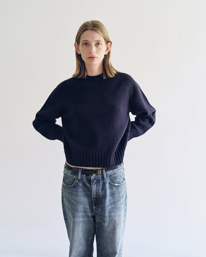 NOTHING WRITTEN BUNNY WOOL PULLOVER - NAVY