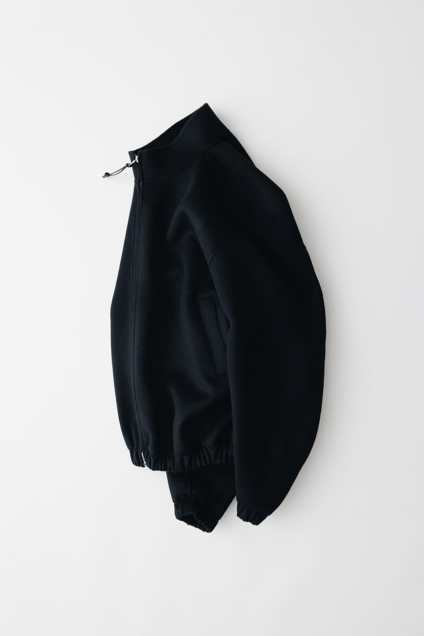 NOTHING WRITTEN LEATHER PLAZA ZIP BLOUSON - DARK NAVY