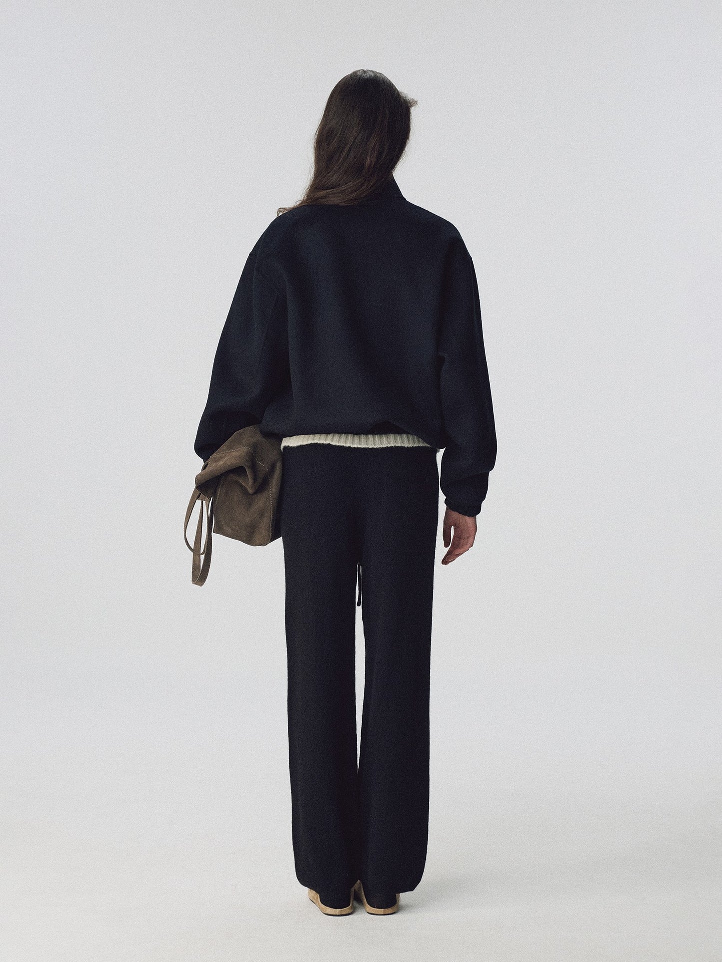 NOTHING WRITTEN LEATHER PLAZA ZIP BLOUSON - DARK NAVY