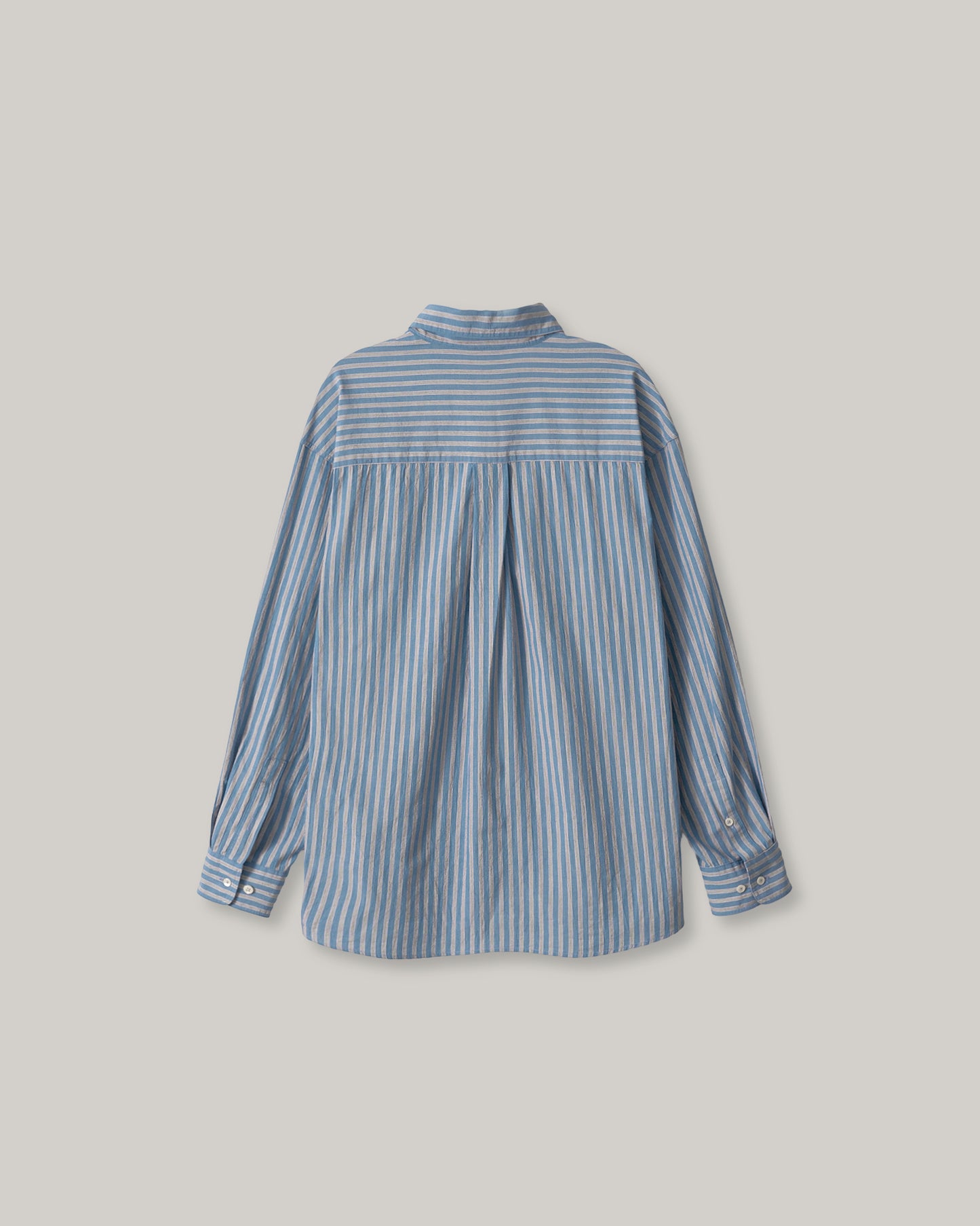 NOTHING WRITTEN METIS COTTON SHIRT - BLUE STRIPE