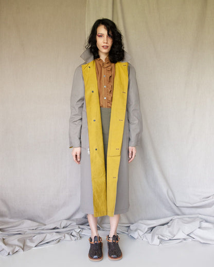 W'MENSWEAR REVERSIBLE CYCLING TRENCH - OLIVINE