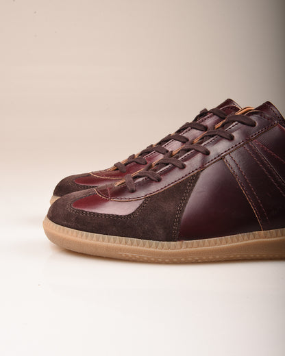 REPRODUCTION OF FOUND - GERMAN MILITARY TRAINER - BURGUNDY